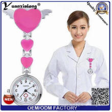 Yxl-272 Custom Design Uhr Portable Förderung Geschenk Brosche Silikon Krankenschwester Uhr Mode Whalessale Günstigste Uhren